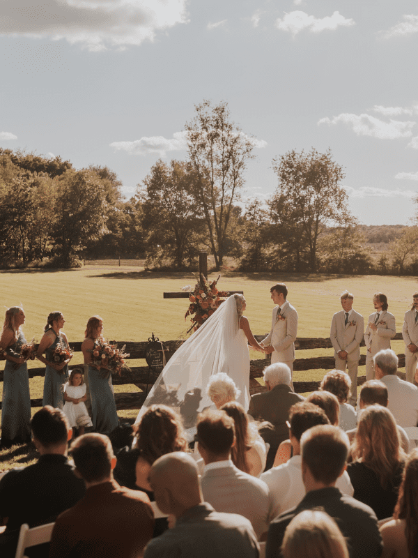 ceremony reception wedding at fair oaks farms